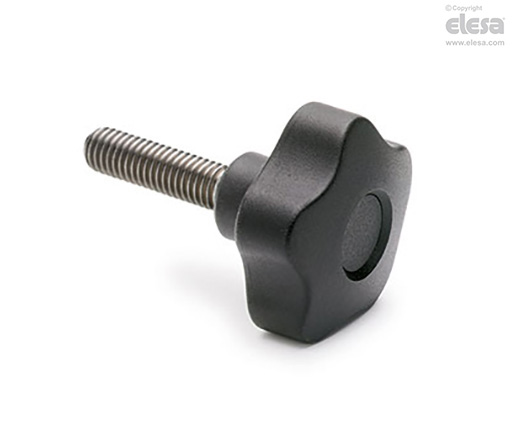 ΒΟΛΑΝΑΚΙ 5 ΛΟΒΩΝ INOX Φ40 ΑΡΣ.Μ8 ΜΑΥΡΟ VCT.40-SST-p-M8x20-C9