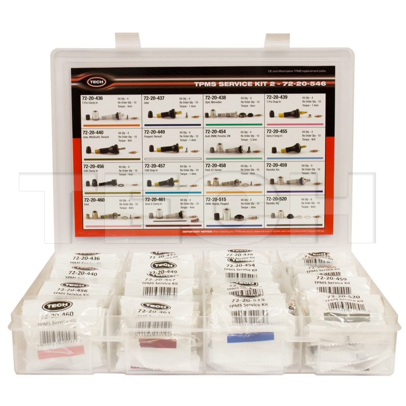 ΒΑΣΙΚΟ ΚΙΤ-2  ΒΑΛΒΙΔΩΝ TPMS (16 Service Kits, 24 Snap In Valves,