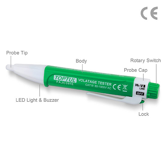 ΑΝΙΧΝΕΥΤΗΣ ΤΑΣΗΣ 80-1000VAC 50-60Hz ME ENDEIJH ''Led''