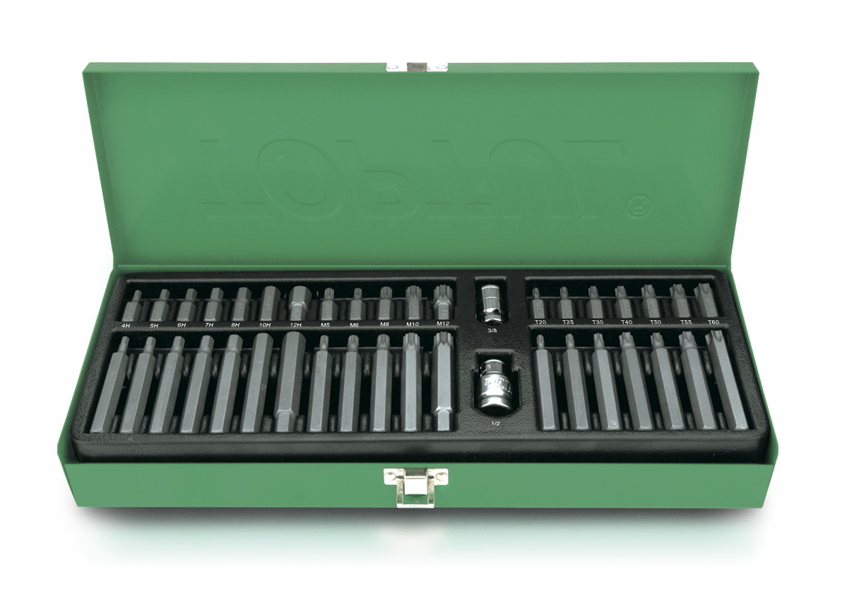 METAΛΛΙΚΗ ΣΥΛΛΟΓΗ ΜΕ ΜΥΤΕΣ KAΡΕ 10mm + ANTAΠΤΟΡΕΣ 3/8'' + 1/2'' 40 Pcs