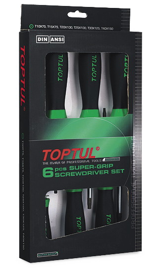 ΣΕΤ ΚΑΤΣΑΒΙΔΙΑ ''TORX'' ΜΕ ΤΡΥΠΑ ( Τ10-Τ40 ) 6 Pcs