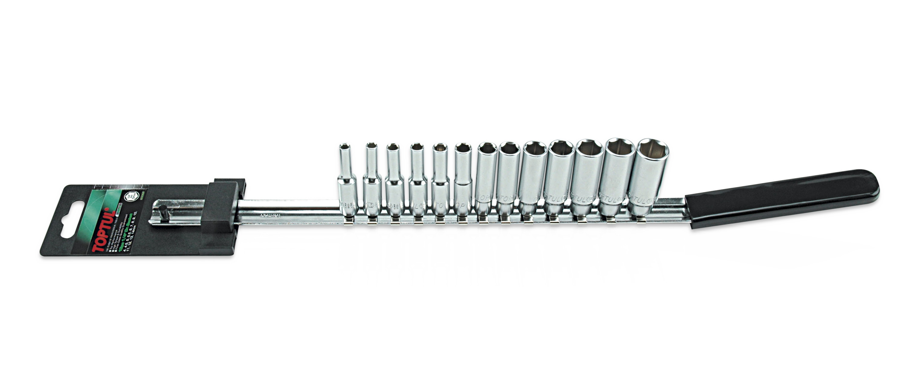 ΣΕΤ ΚΑΡΥΔΑΚΙΑ ΧΕΙΡΟΣ 1/4'' ΜΑΚΡΥΑ 6γωνα 4-14mm 13 Pcs