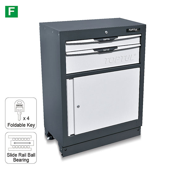 ΝΤΟΥΛΑΠΙ 2-Drawer Cabinet with Single Door ''GREY'' WMS